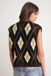 Argyle Pattern Knit Sweater Vest