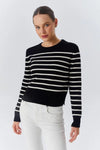 Soft-Textured Striped Knit Sweater