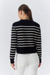 Soft-Textured Striped Knit Sweater