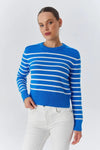 Soft-Textured Striped Knit Sweater