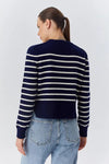 Soft-Textured Striped Knit Sweater