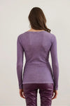 Button Placket Ribbed Blouse