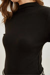 High-Neck Draped Soft Touch Blouse