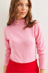 High-Neck Draped Soft Touch Blouse