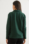 Polo Neck Tunisian Knit Blouse
