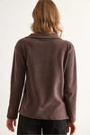 Polo Neck Tunisian Knit Blouse