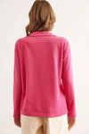 Polo Neck Tunisian Knit Blouse
