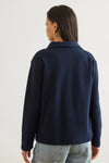 Polo Neck Tunisian Knit Blouse