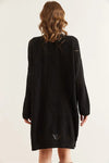 Openwork Long Knit Cardigan