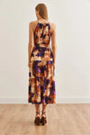 Halter Neck Belted Midi Dress