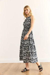 Halter Neck Belted Midi Dress