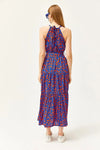 Halter Neck Belted Midi Dress