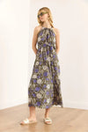 Halter Neck Belted Midi Dress