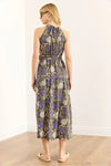 Halter Neck Belted Midi Dress