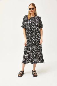Oversized Cotton Dress with Side Slit