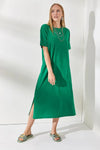 Oversized Cotton Dress with Side Slit
