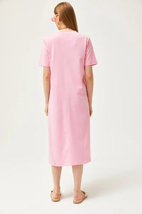 Oversized Cotton Dress with Side Slit