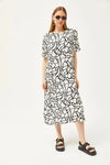 Oversized Cotton Dress with Side Slit