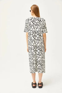 Oversized Cotton Dress with Side Slit