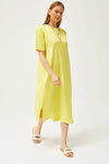 Oversized Cotton Dress with Side Slit