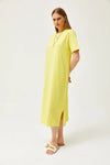 Oversized Cotton Dress with Side Slit