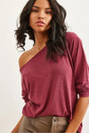 Boat Neck Wool-Viscose Draped Jumper