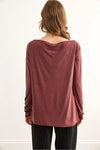 Boat Neck Wool-Viscose Draped Jumper