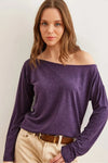 Boat Neck Wool-Viscose Draped Jumper