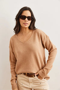V-Neck Soft-Texture Knit Sweater
