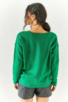 V-Neck Soft-Texture Knit Sweater