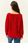 V-Neck Soft-Texture Knit Sweater