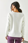 V-Neck Soft-Texture Knit Sweater