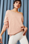 Boat Neck Loose Knit Sweater