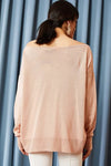 Boat Neck Loose Knit Sweater