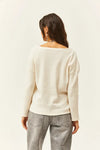 Buttoned Fleece-Lined Loose Sweater