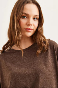 Crew Neck Batwing Wool Sweater