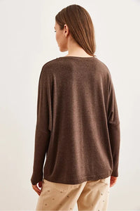 Crew Neck Batwing Wool Sweater
