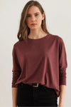 Crew Neck Batwing Wool Sweater