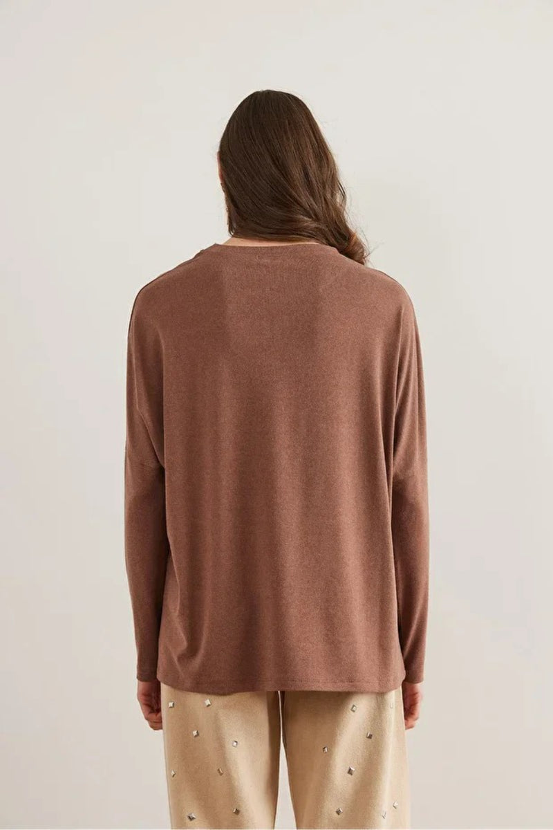 Crew Neck Batwing Wool Sweater