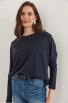 Crew Neck Batwing Wool Sweater