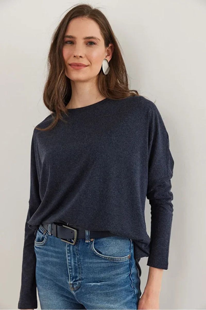 Crew Neck Batwing Wool Sweater