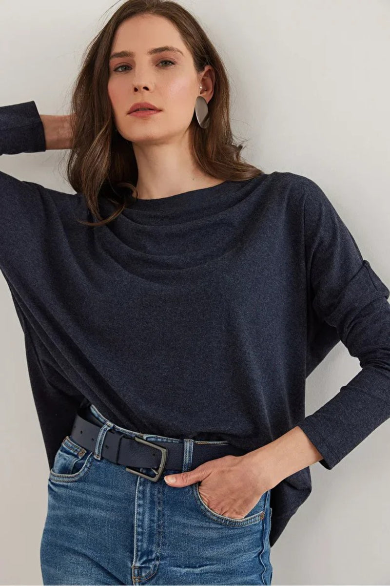 Crew Neck Batwing Wool Sweater