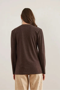 V-Neck Wool-Viscose Draped Sweater