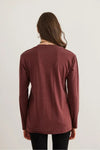 V-Neck Wool-Viscose Draped Sweater
