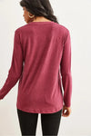 V-Neck Wool-Viscose Draped Sweater