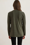 V-Neck Wool-Viscose Draped Sweater