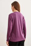V-Neck Wool-Viscose Draped Sweater