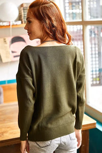 Lace-Collar Knit Blouse