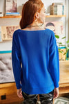 Lace-Collar Knit Blouse