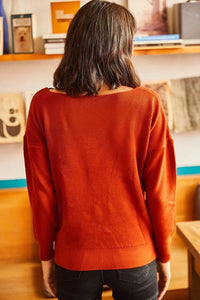 Lace-Collar Knit Blouse
